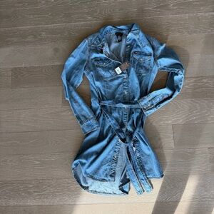 Wrangler retro belted chambray western dress